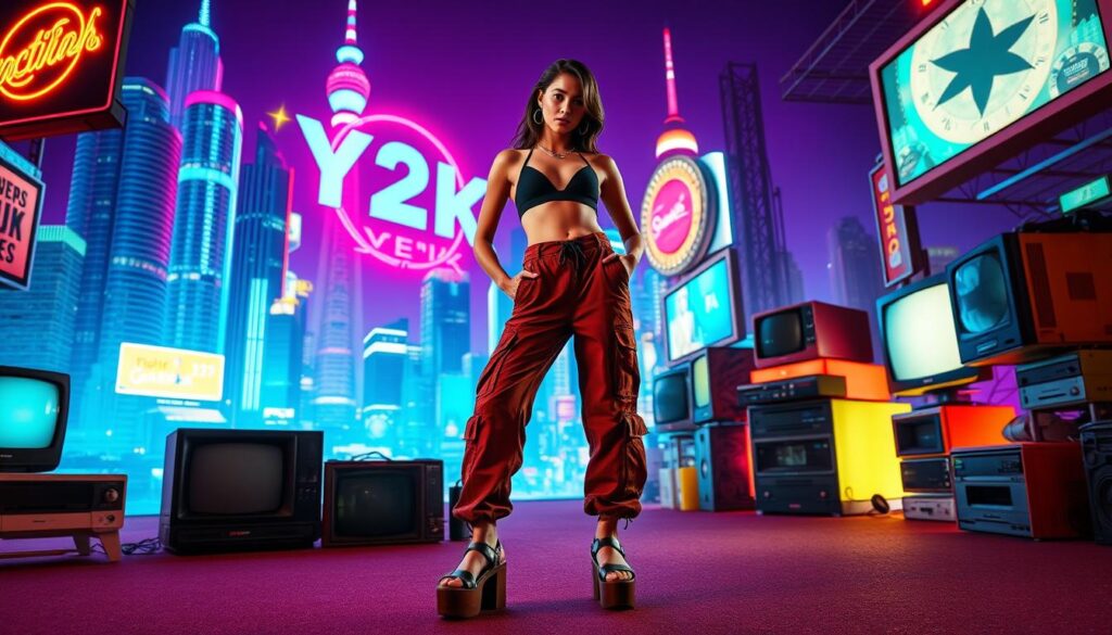 Y2K fashion trends with retro styles