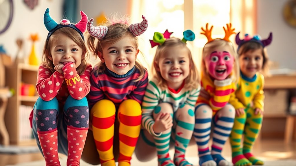 colorful textured playful costumes