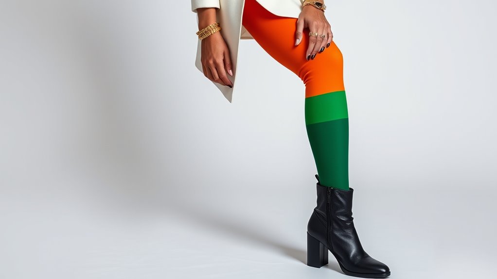 coordinate bold colorful accessories