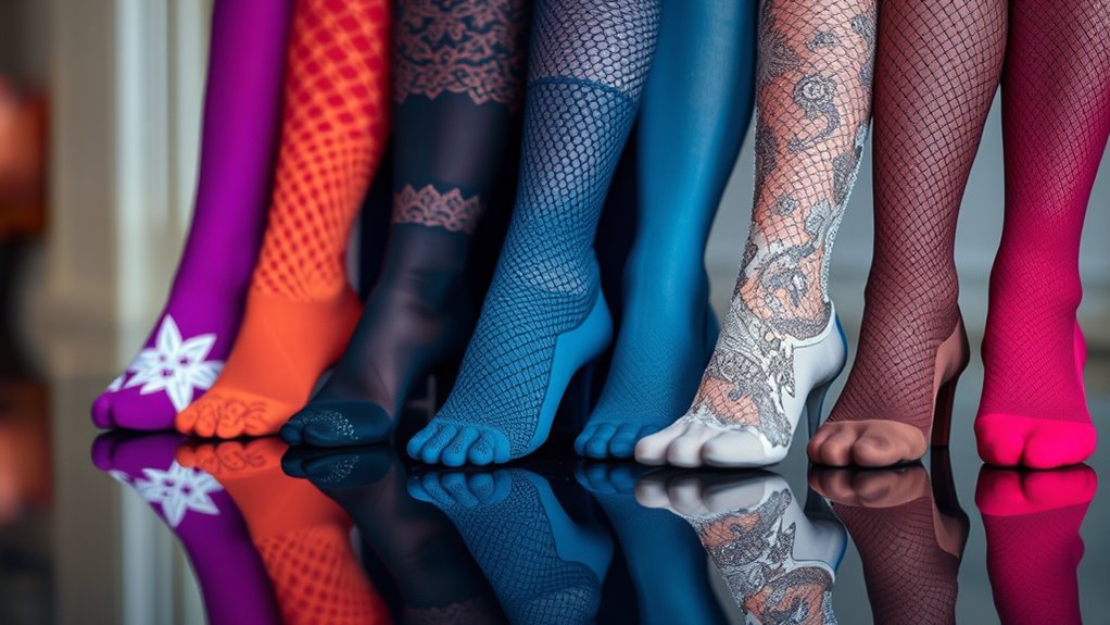 elegant seasonal patterned tights