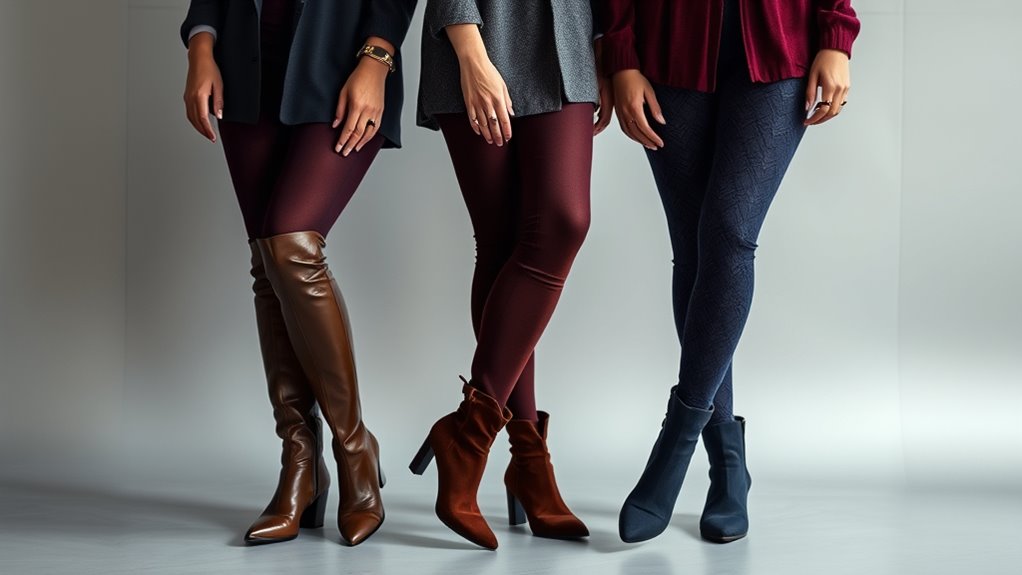 elegant textured tights pairing