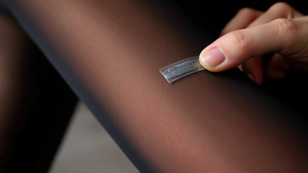 handle tights gently carefully