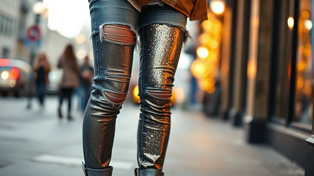 sparkly tights casual style