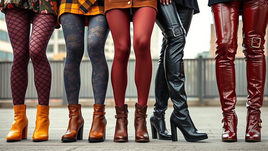 tights and boot styling