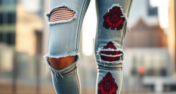 tights under ripped jeans
