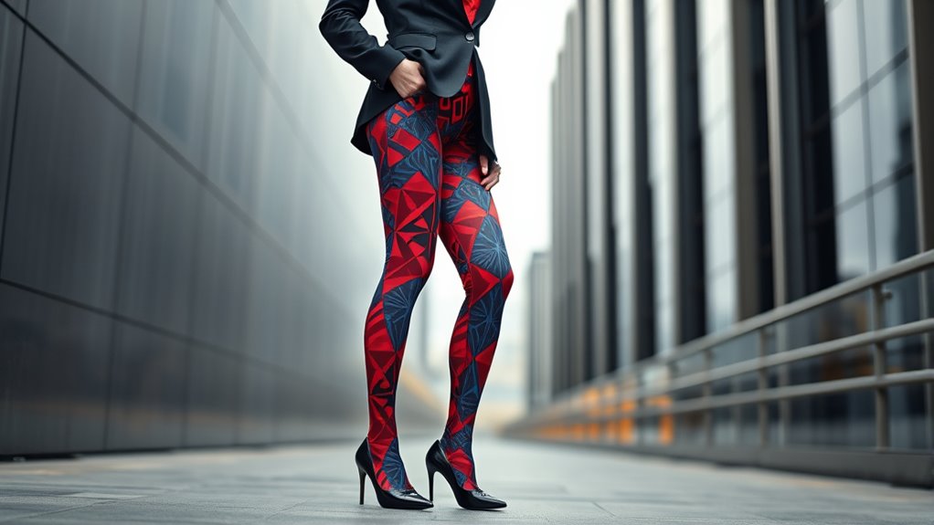 colorful tights balanced outfits