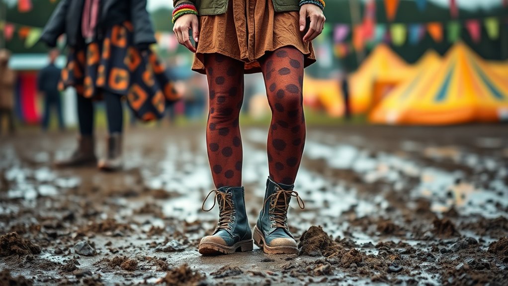 creative muddy festival styling