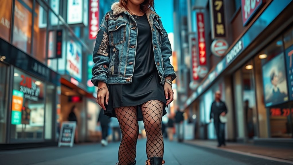 layered hosiery street style