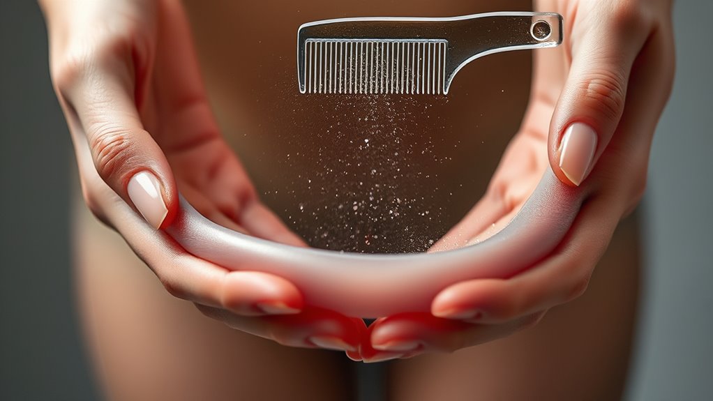 light mist and gentle comb