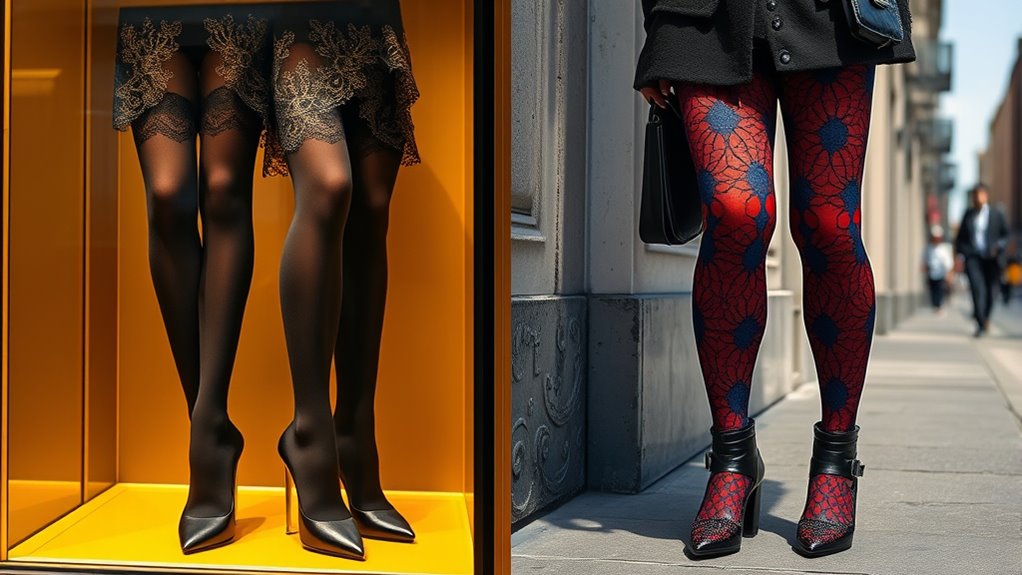 luxurious detailed italian hosiery
