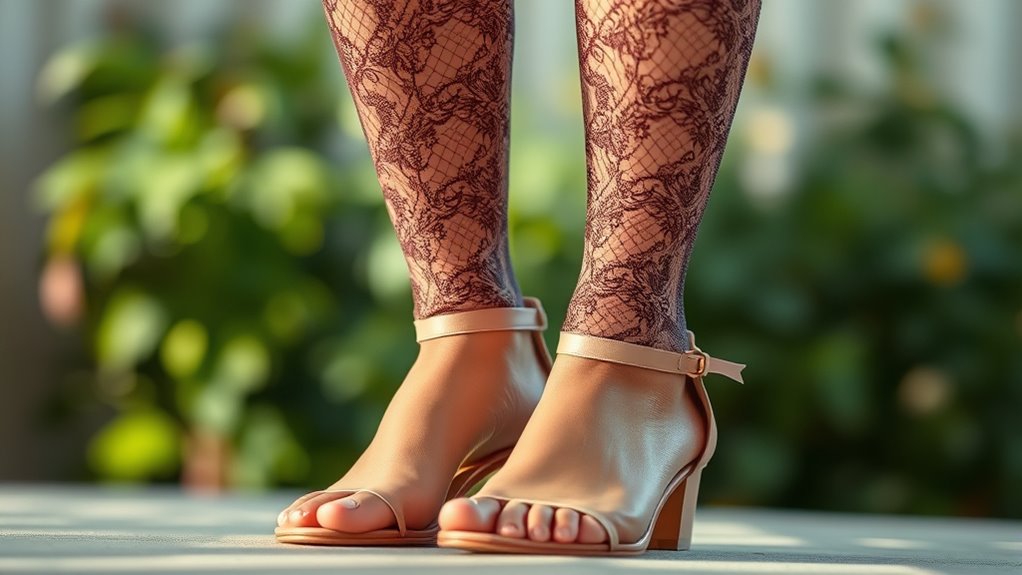 match tights with seasonal footwear