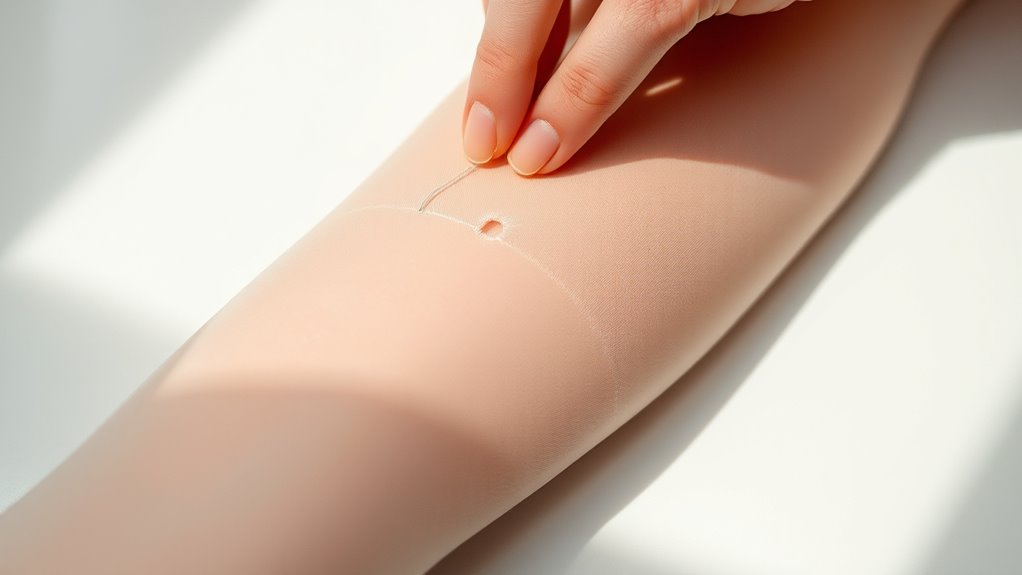 prepare tights for sewing