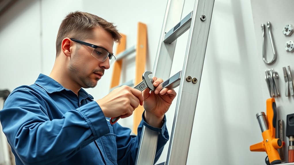 replace damaged ladder components