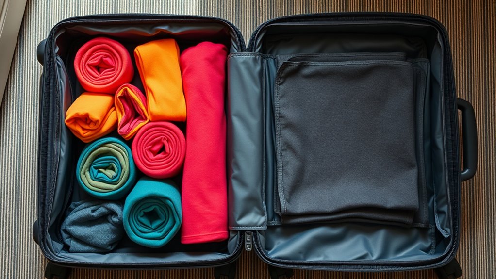 tights packing roll or fold