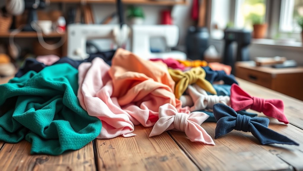 upcycled tights hair accessories