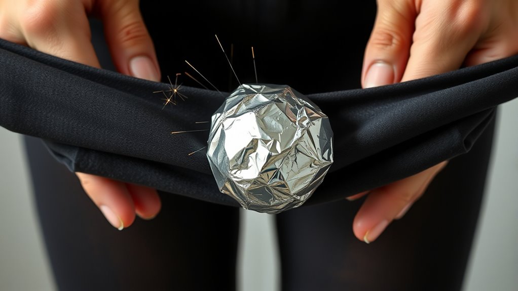 use foil balls to remove static