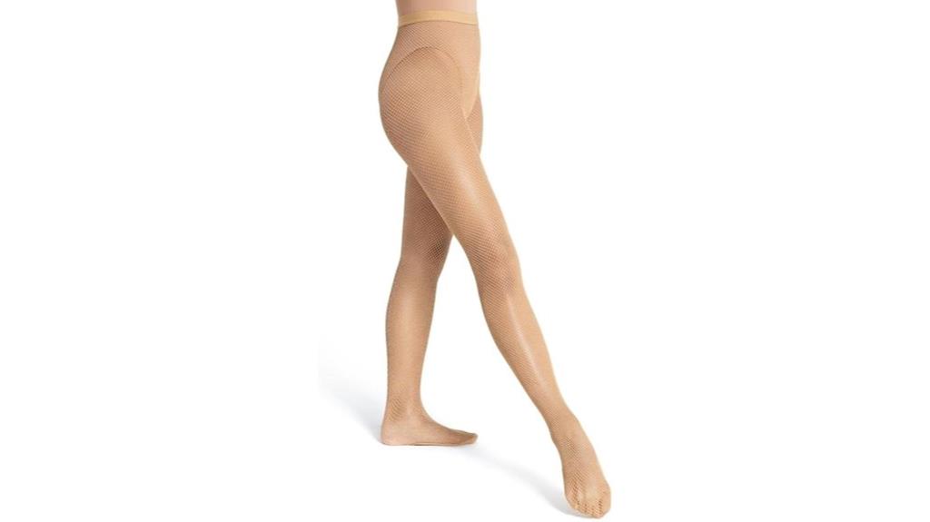 caramel seamless fishnet tights