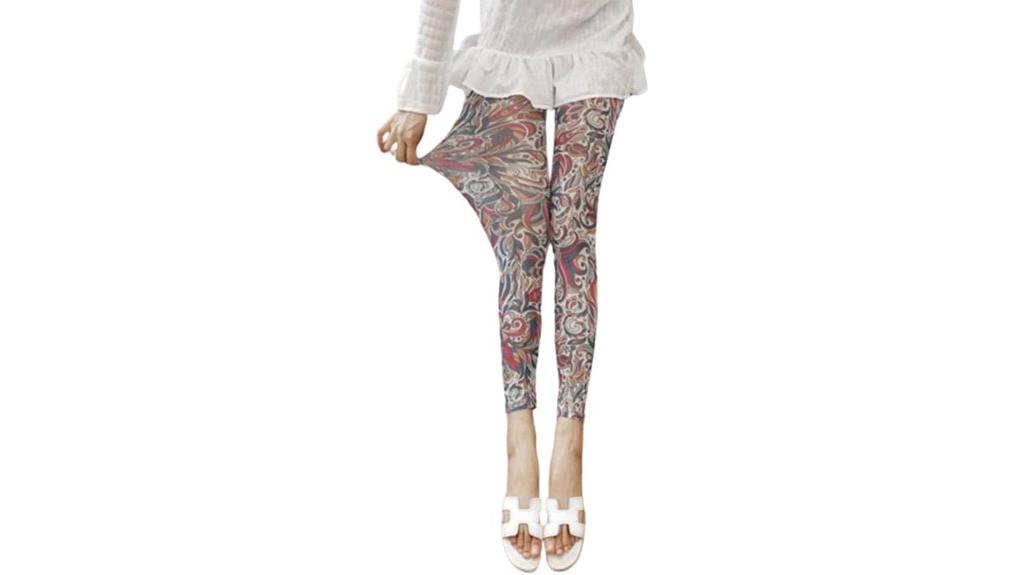elegant patterned footless tights