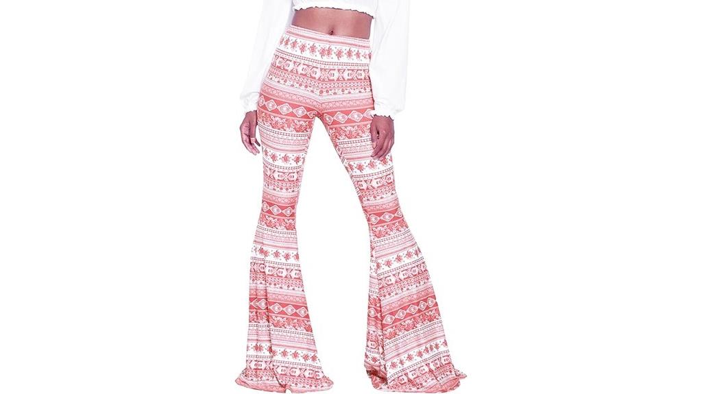 flared paisley yoga pants