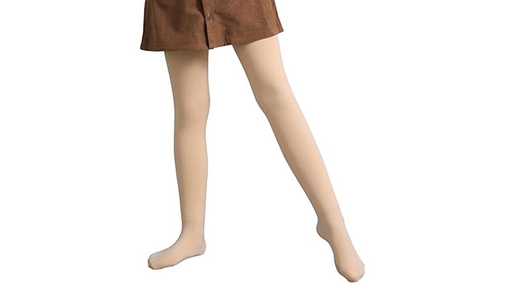 fleece lined girls tights
