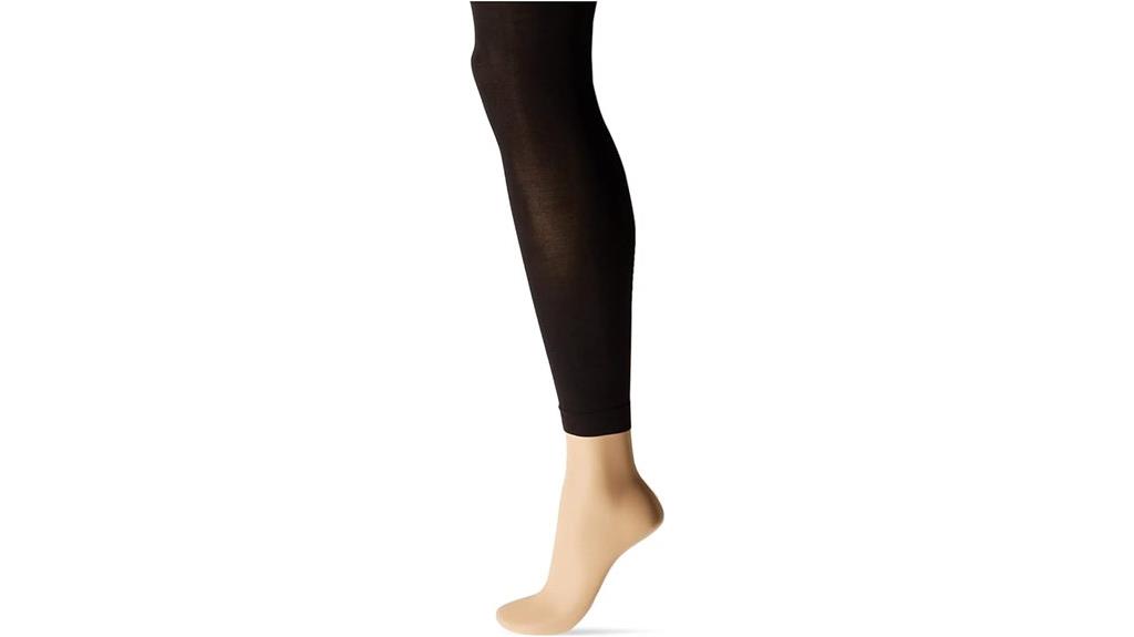 footless black tights with x temp