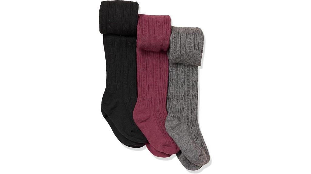 girls cable knit leggings