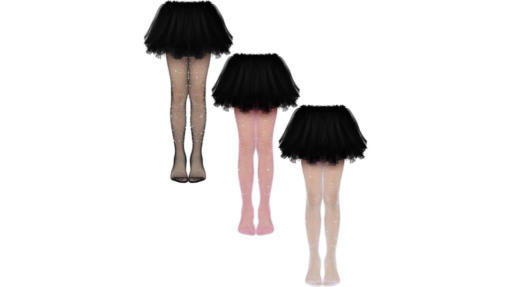 girls rhinestone tights pack