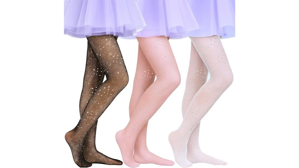 girls sparkling fishnet stockings