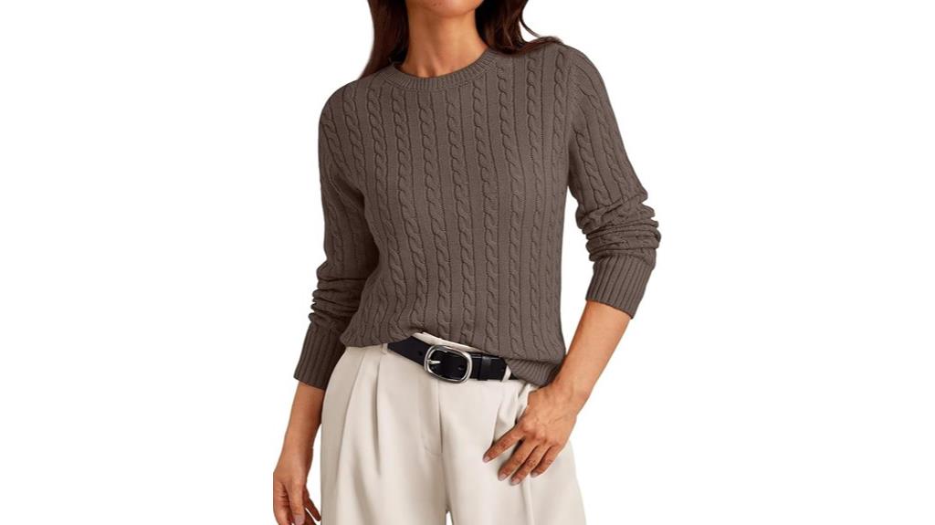 illusory cable knit sweater