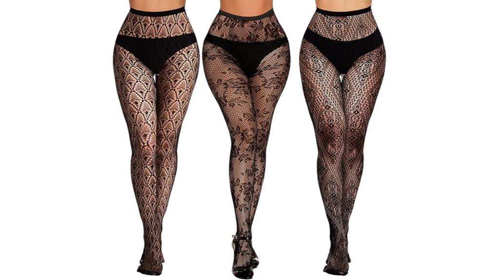 lace fishnet tights set