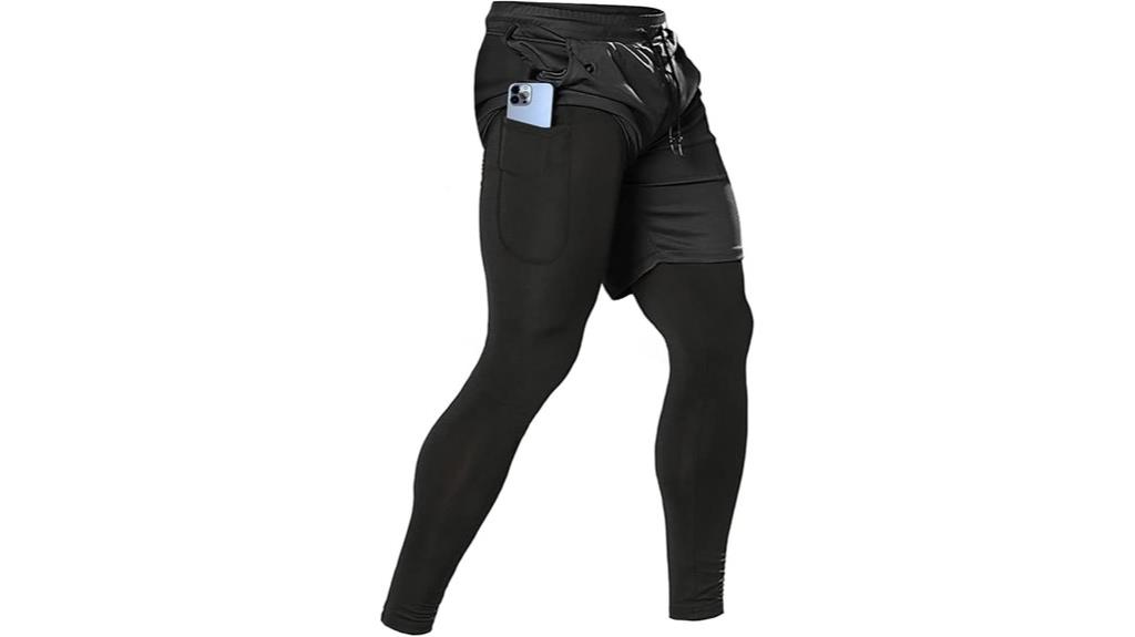 men s 2 in 1 running pants