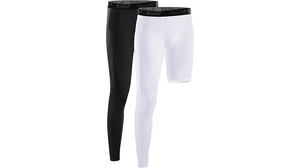 men s one leg compression tights