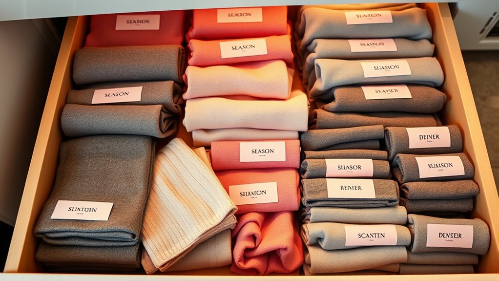 organize tights by season