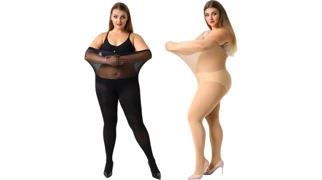 plus size control top tights