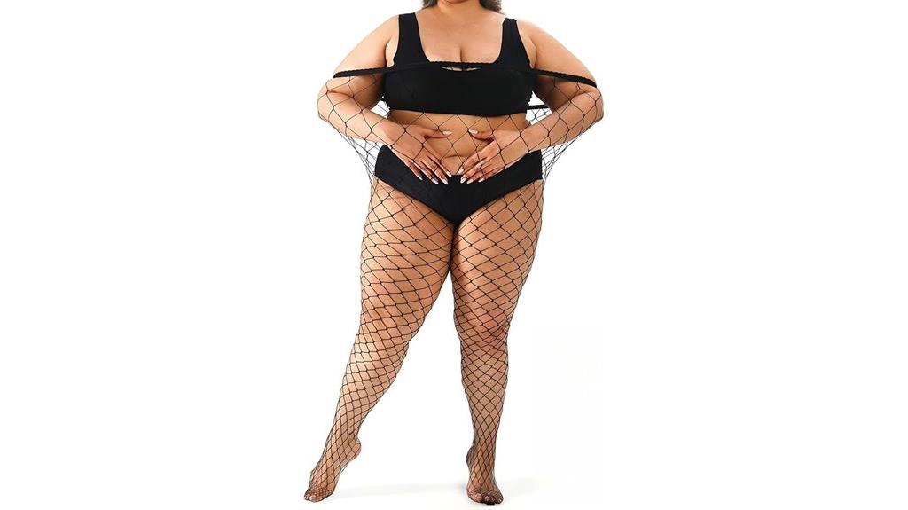 plus size fishnet leggings