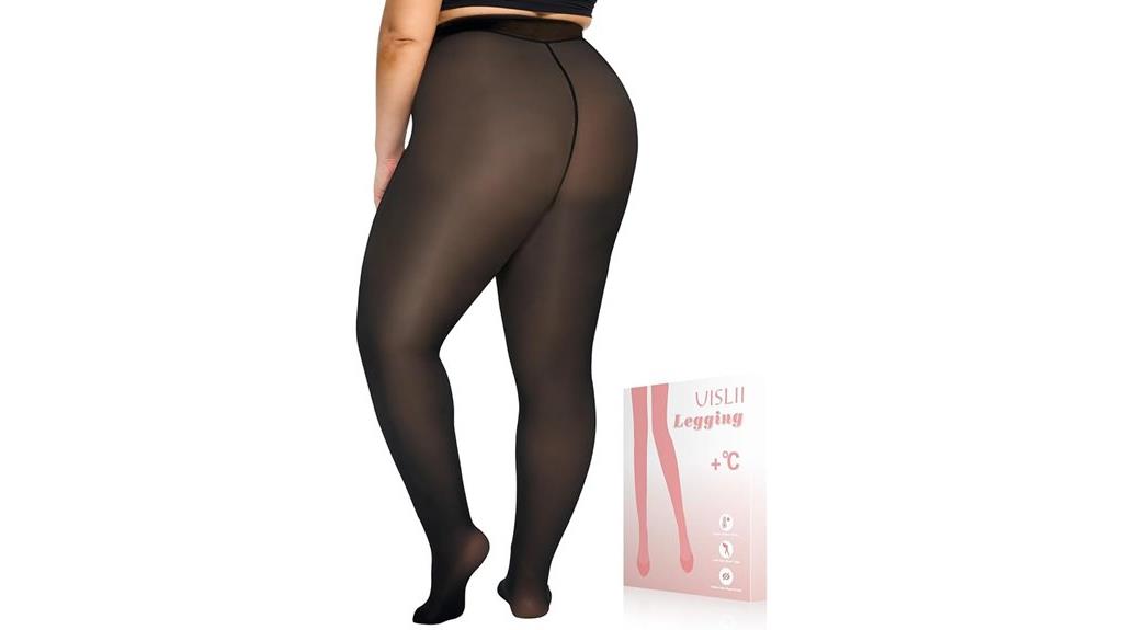 plus size fleece tights