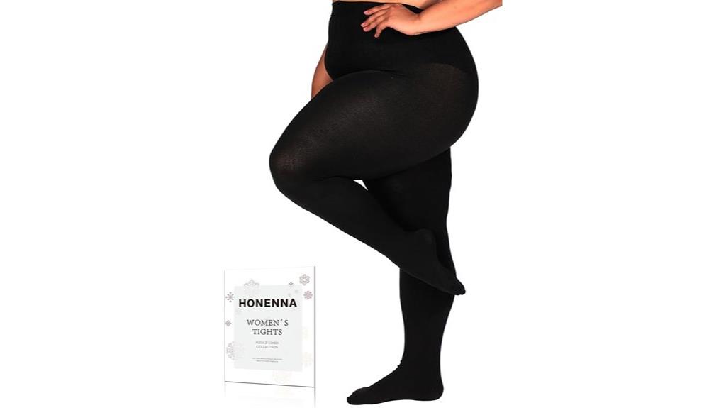 plus size fleece tights
