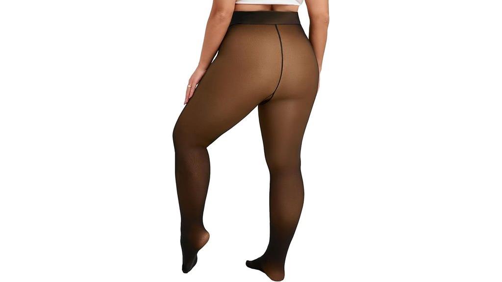 plus size fleece tights