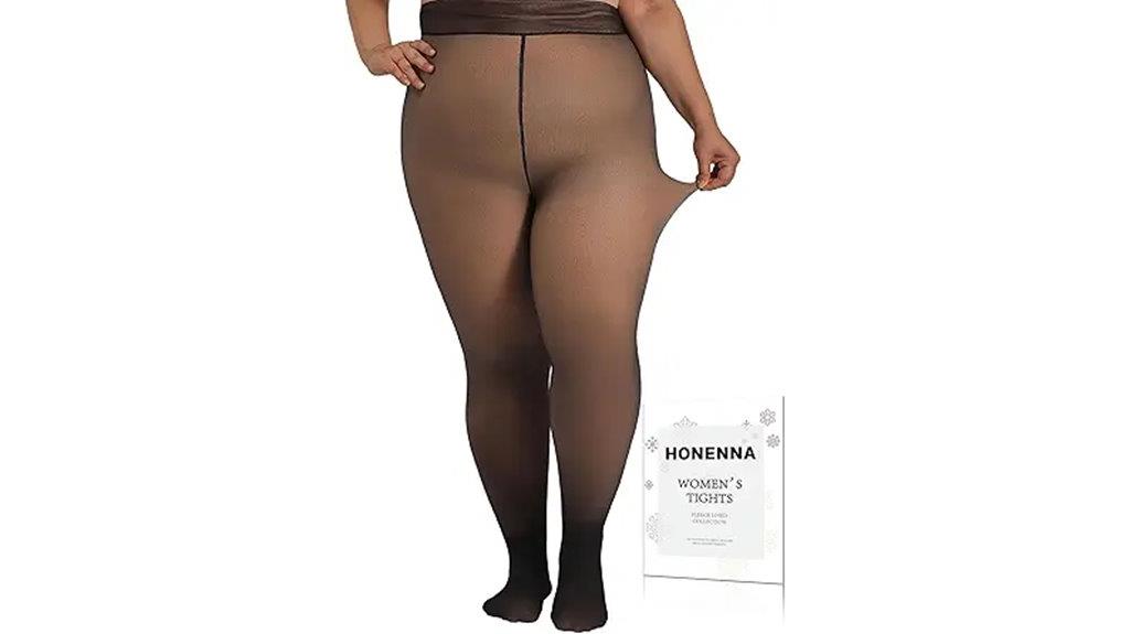 plus size fleece tights