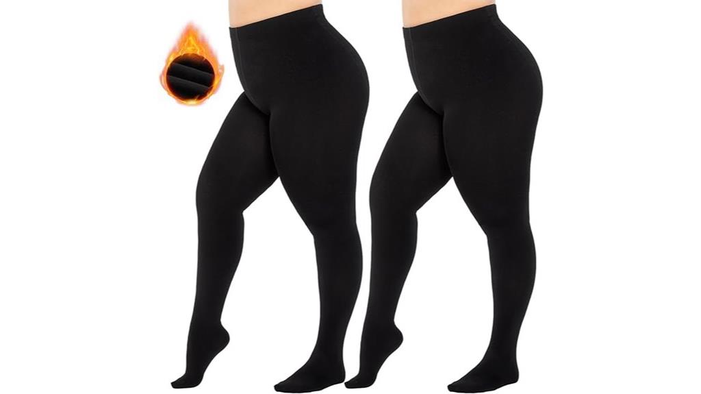 plus size fleece tights