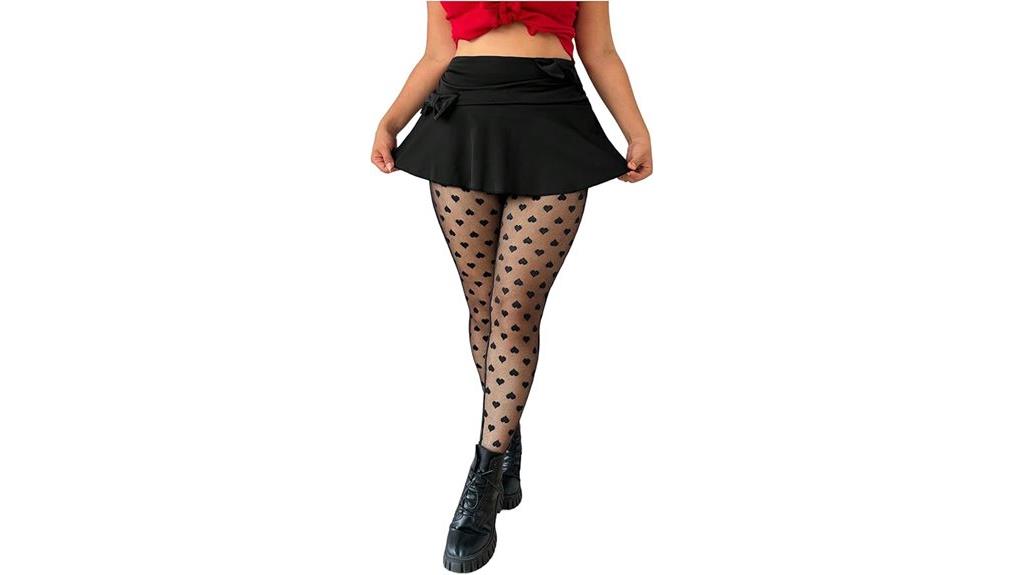 plus size heart tights