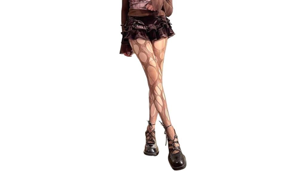 ripped fishnet tights