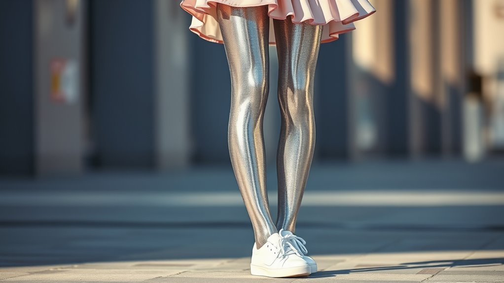 shiny daytime hosiery fashion