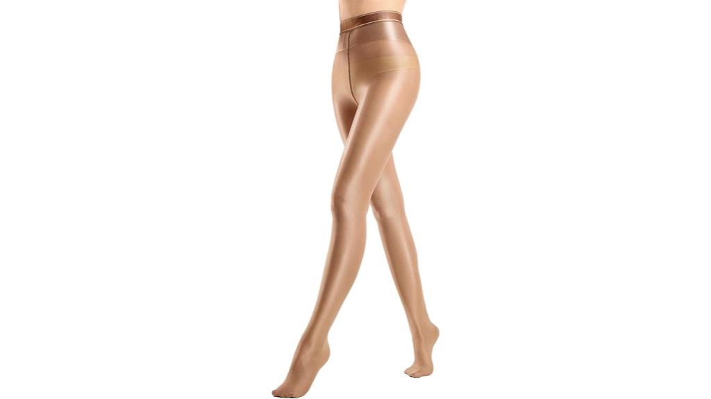 shiny high waist dance tights