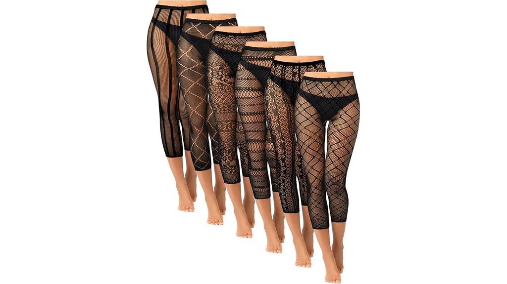six fishnet tights women