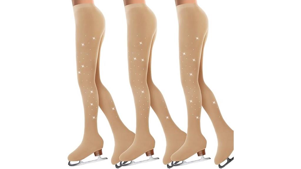 sparkling figure skating tights