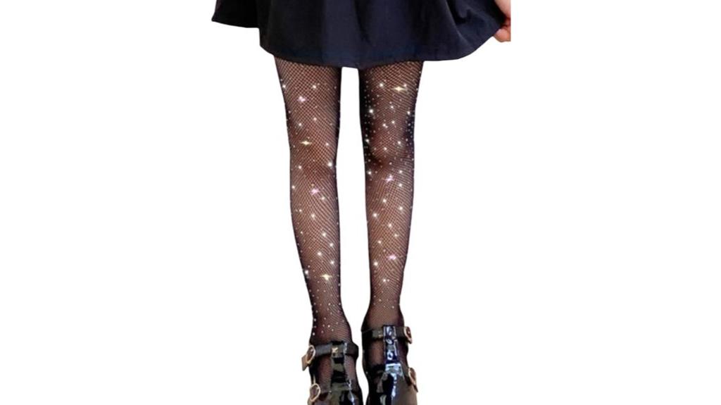 sparkling girls fishnet socks