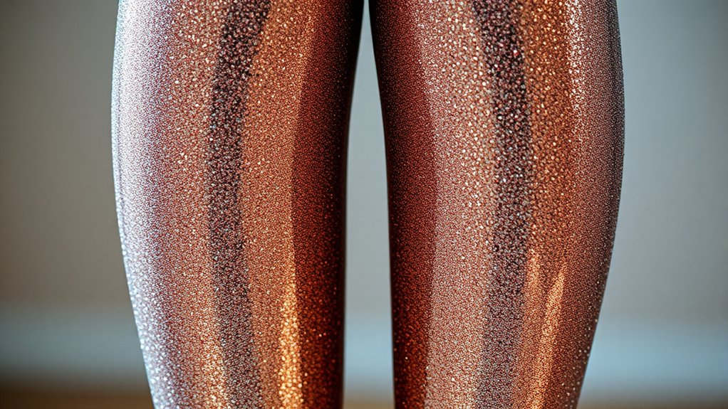 sparkly metallic legwear selection