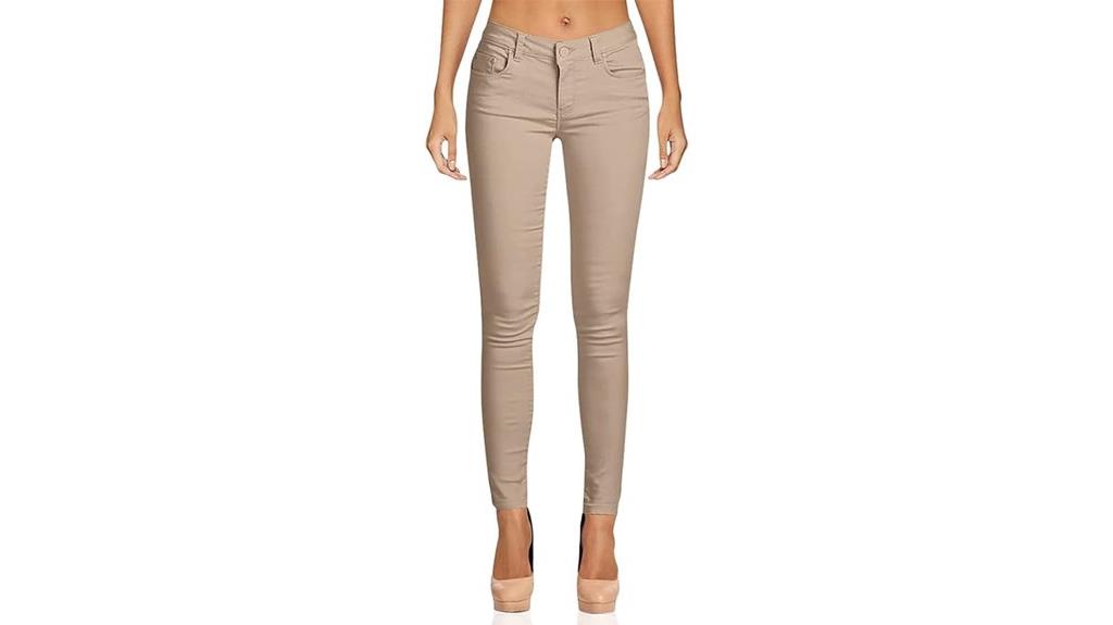 stretchy five pocket uniform pants