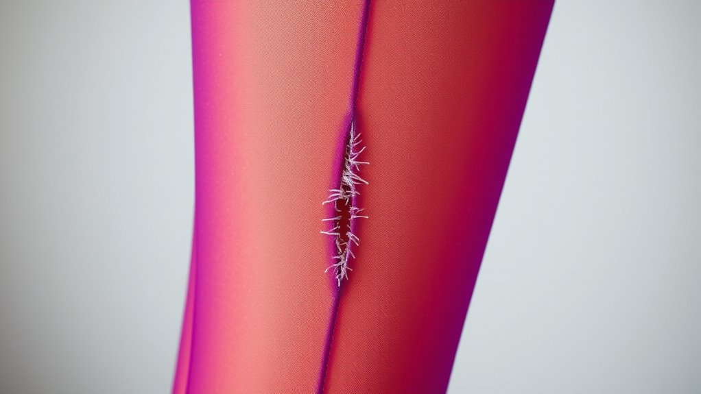 tights ladder yarn stress